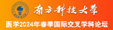 大鸡巴插骚逼国产av南方科技大学医学2024年春季国际交叉学科论坛